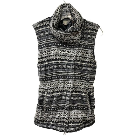 ATHLETA Nordic Down About Fair Isle Gray Goose Down Puffer Vest XS - Picture 2 of 11